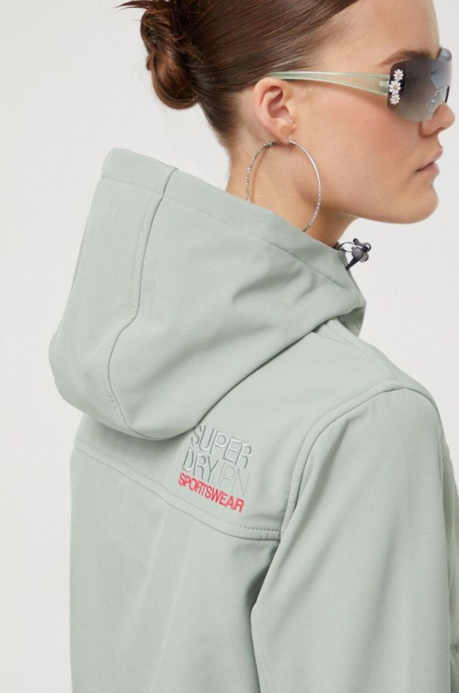 Куртка Superdry жіноча колір зелений перехідна (3574912) фото 4