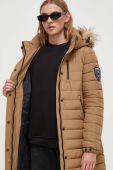 Куртка Superdry жіноча колір коричневий перехідна