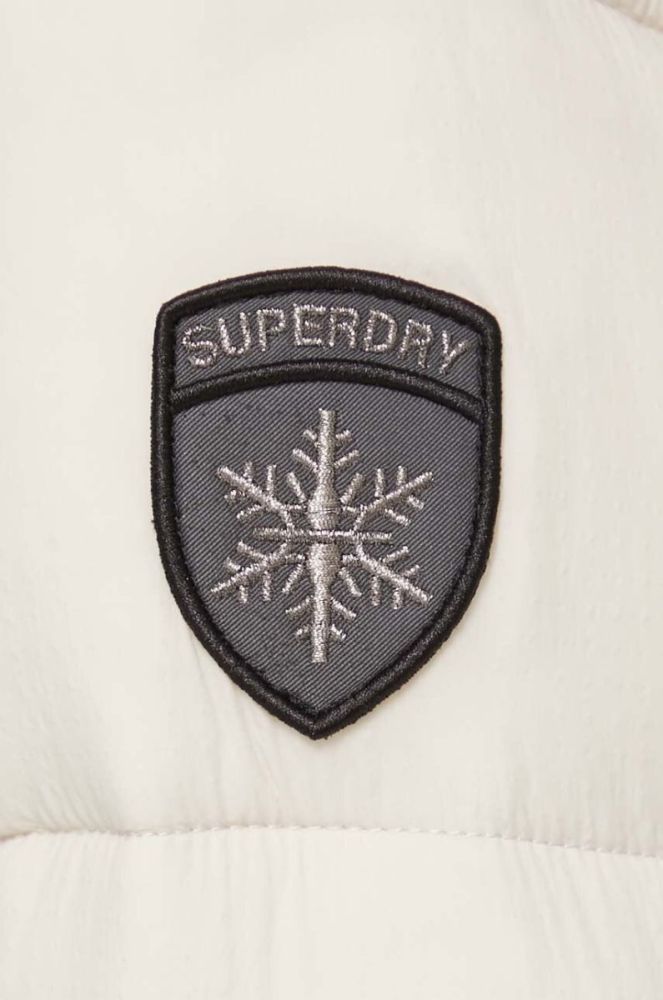 Куртка Superdry жіноча колір бежевий зимова (3605762) фото 5