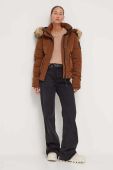 Куртка Superdry жіноча колір коричневий зимова (3593010)