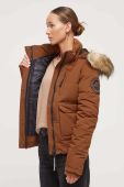 Куртка Superdry жіноча колір коричневий зимова (3593010)