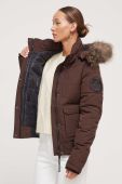 Куртка Superdry жіноча колір коричневий зимова (3585762)
