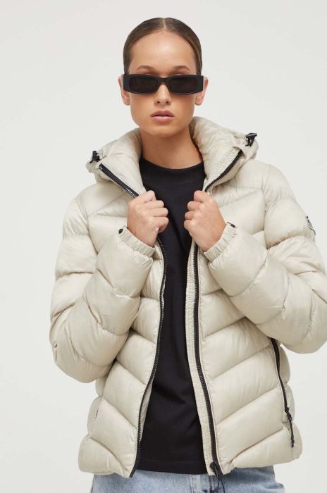 Куртка Superdry жіноча колір бежевий перехідна (3489613)