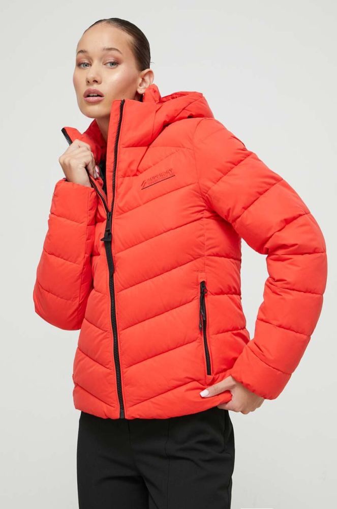 Куртка Superdry жіноча колір помаранчевий зимова (3617850)