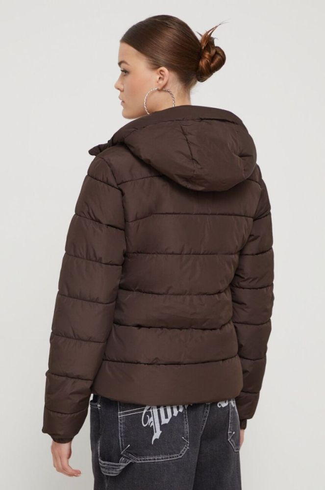 Куртка Superdry жіноча колір коричневий зимова (3574953) фото 3