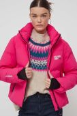Куртка Superdry жіноча колір рожевий зимова (3577843)