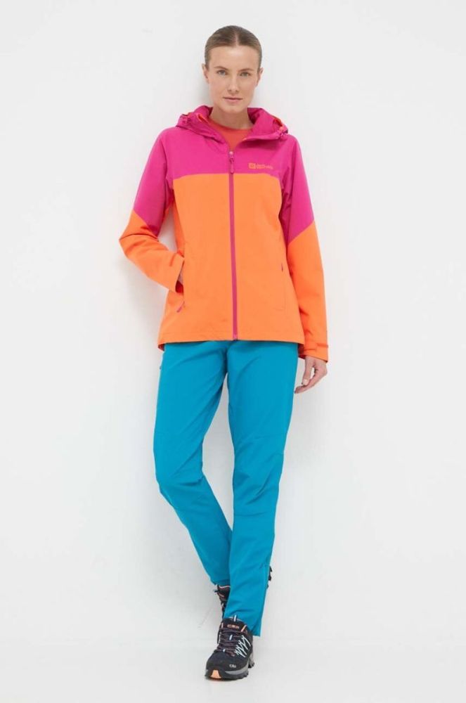 Куртка outdoor Jack Wolfskin Weiltal 2L колір помаранчевий фото 2
