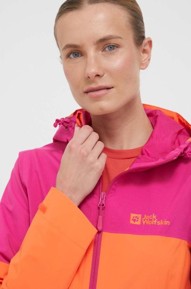 Куртка outdoor Jack Wolfskin Weiltal 2L колір помаранчевий фото 4