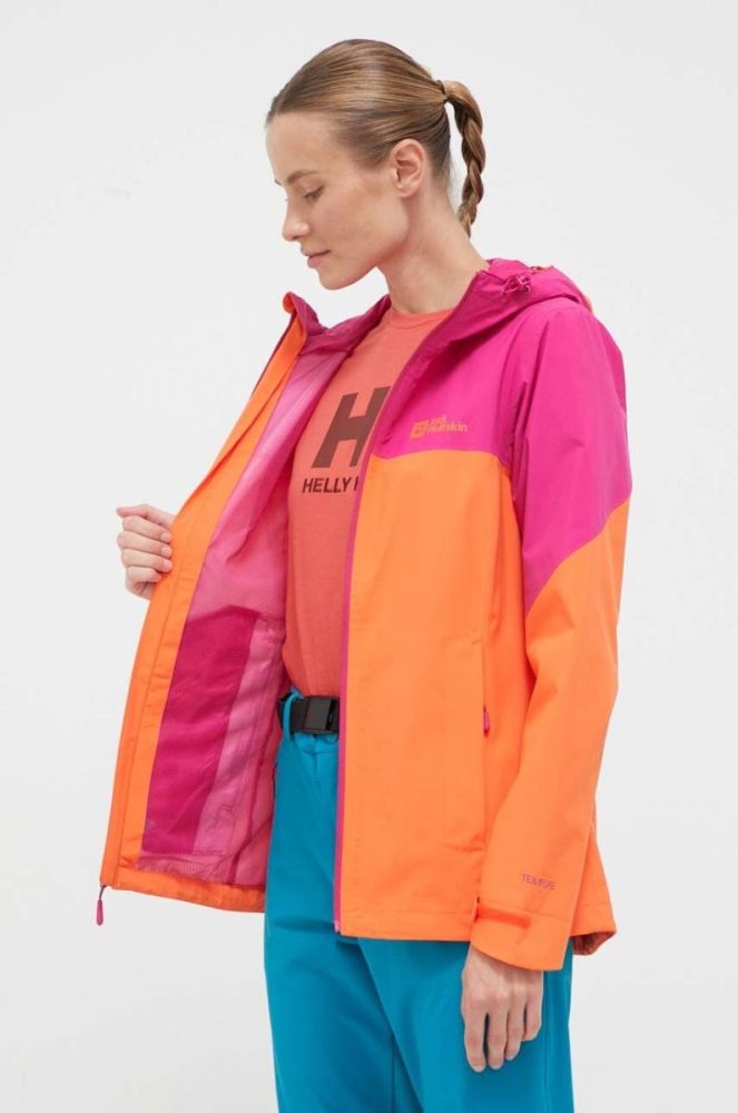 Куртка outdoor Jack Wolfskin Weiltal 2L колір помаранчевий фото 6