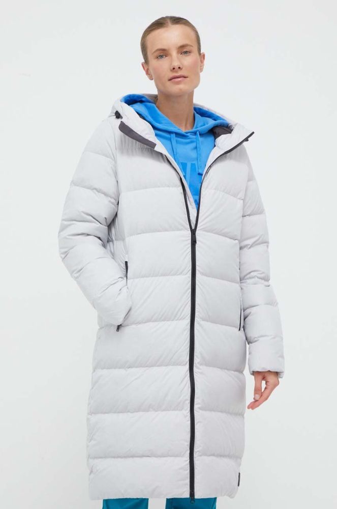 Пухова куртка Jack Wolfskin жіноча колір сірий зимова (3477472)