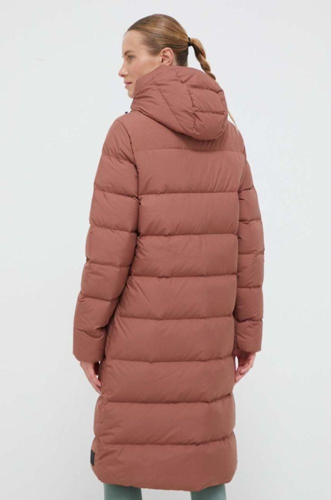 Пухова куртка Jack Wolfskin жіноча колір коричневий зимова (3477468) фото 3