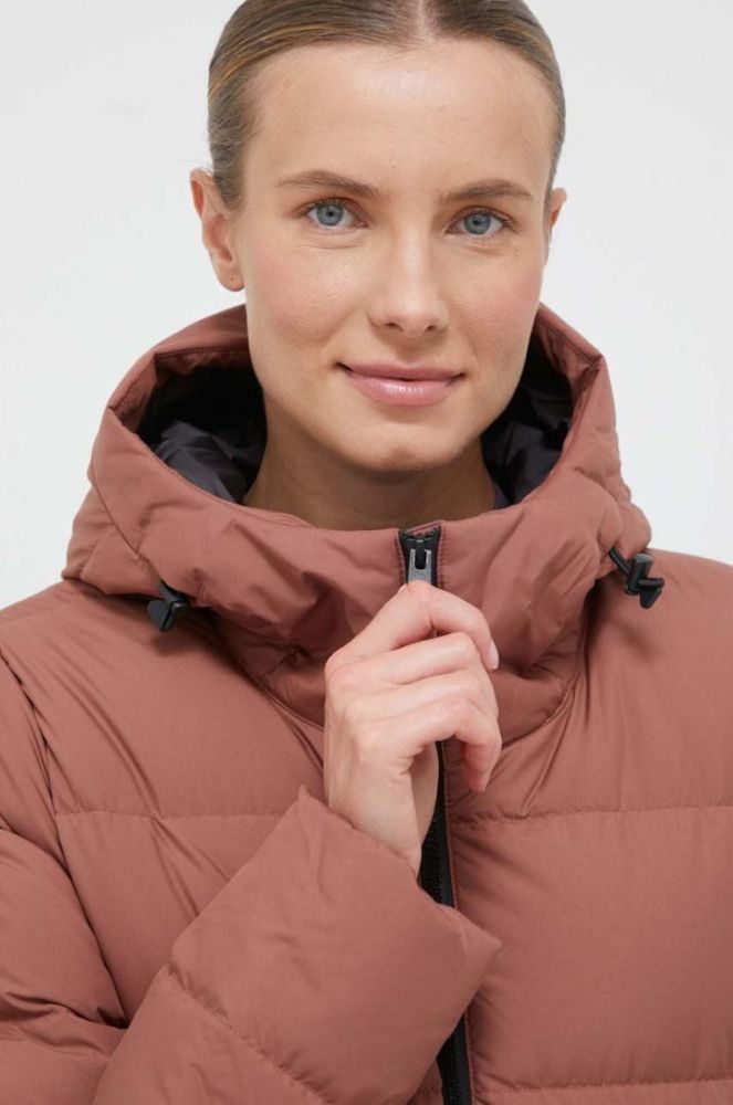 Пухова куртка Jack Wolfskin жіноча колір коричневий зимова (3477468) фото 4