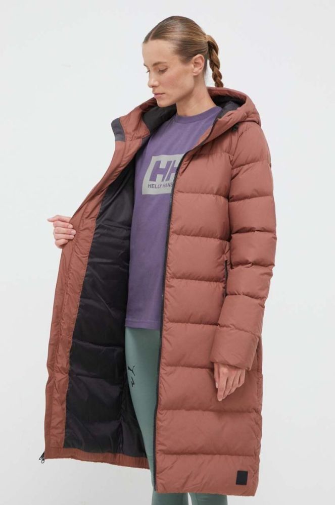 Пухова куртка Jack Wolfskin жіноча колір коричневий зимова (3477468) фото 6