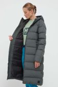 Пухова куртка Jack Wolfskin жіноча колір сірий зимова (3477464)