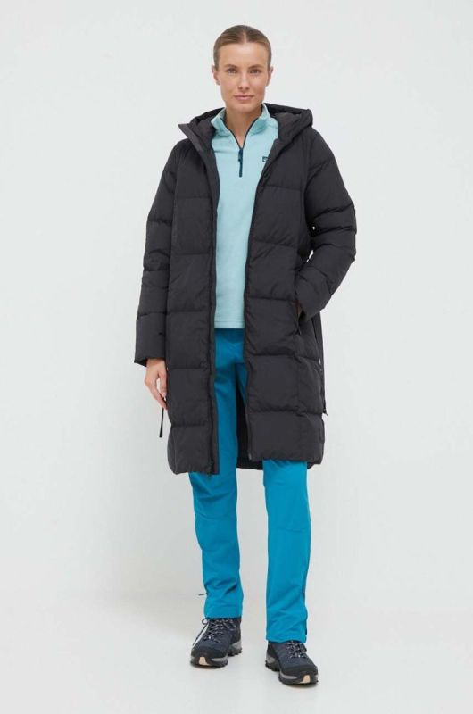 Пухова куртка Jack Wolfskin жіноча колір чорний зимова фото 2