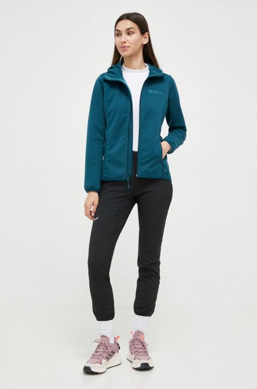 Куртка outdoor Jack Wolfskin Windhain Hoody колір бірюзовий фото 2