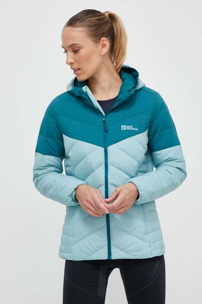 Спортивна пухова куртка Jack Wolfskin Tundra колір бірюзовий