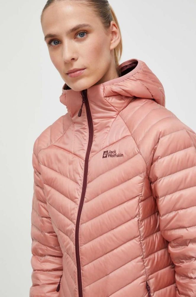Спортивна пухова куртка Jack Wolfskin Passamani колір рожевий фото 3