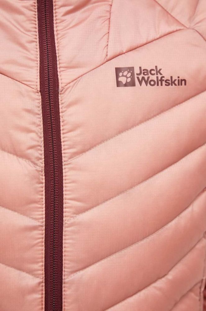 Спортивна пухова куртка Jack Wolfskin Passamani колір рожевий фото 4