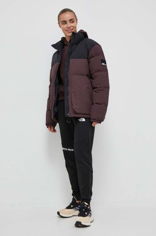 Пухова куртка Jack Wolfskin жіноча зимова колір фіолетовий фото 2