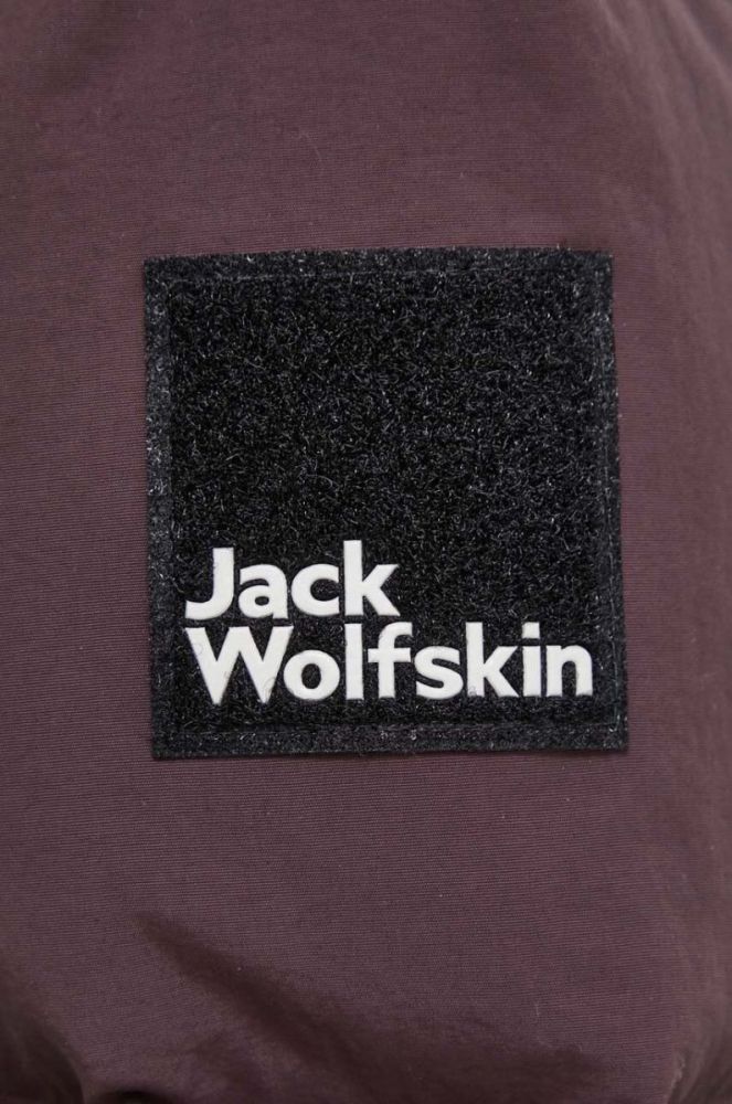 Пухова куртка Jack Wolfskin жіноча зимова колір фіолетовий фото 5