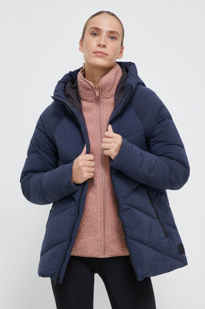 Пухова куртка Jack Wolfskin жіноча колір синій зимова фото 4