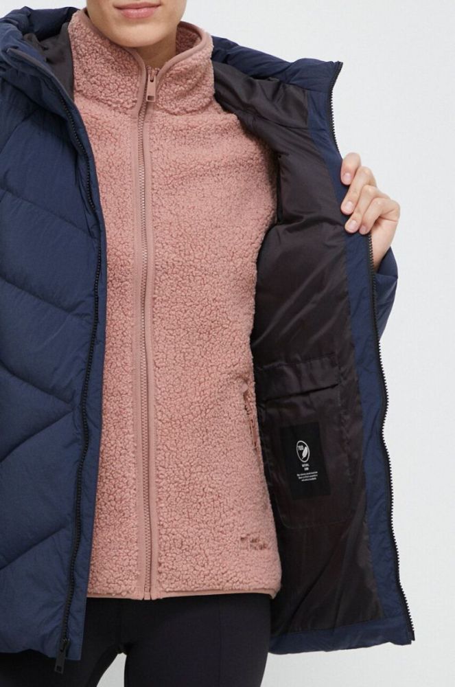 Пухова куртка Jack Wolfskin жіноча колір синій зимова фото 5