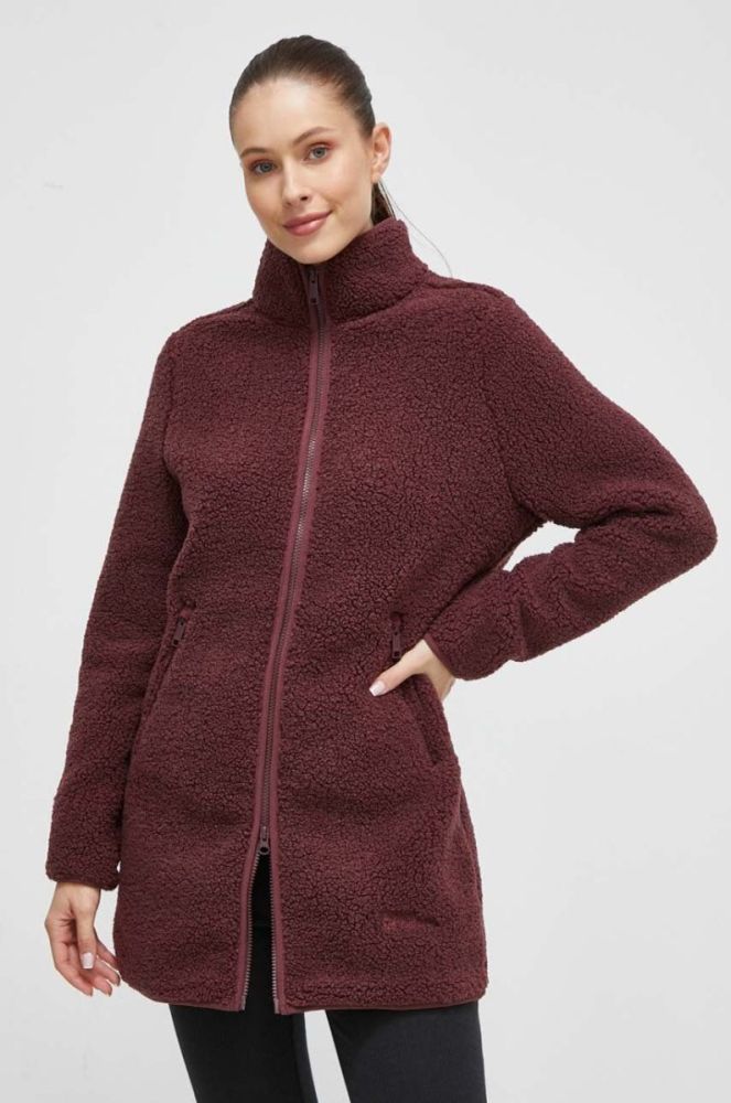 Спортивна кофта Jack Wolfskin High Curl колір бордовий фото 2