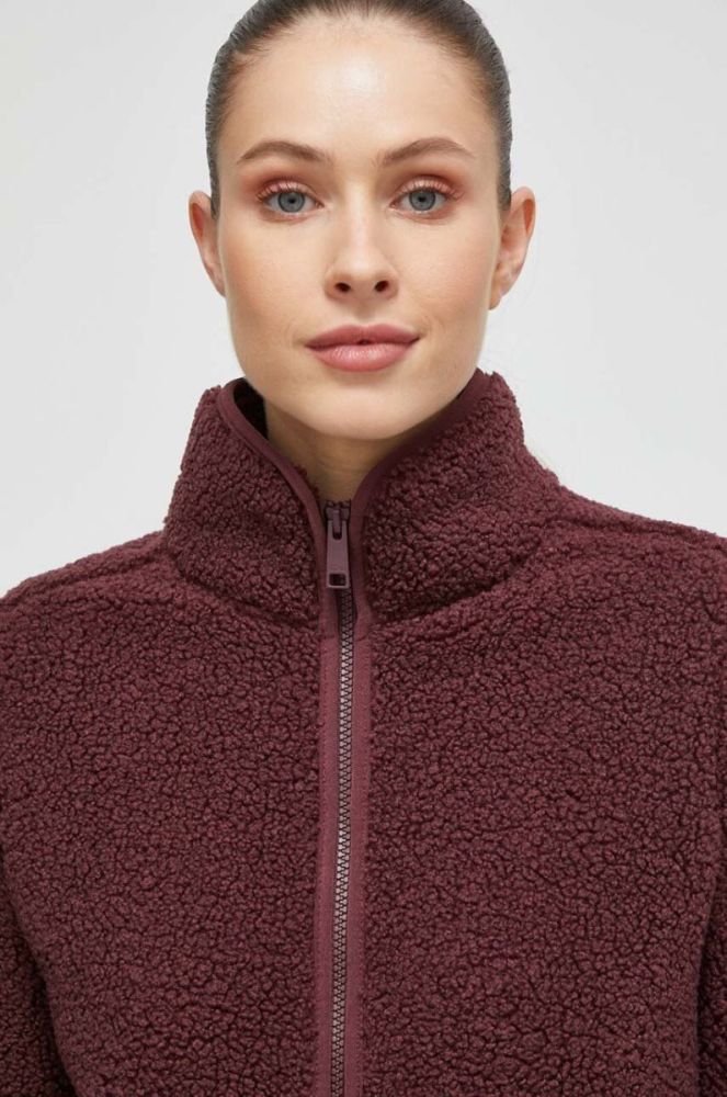 Спортивна кофта Jack Wolfskin High Curl колір бордовий фото 4