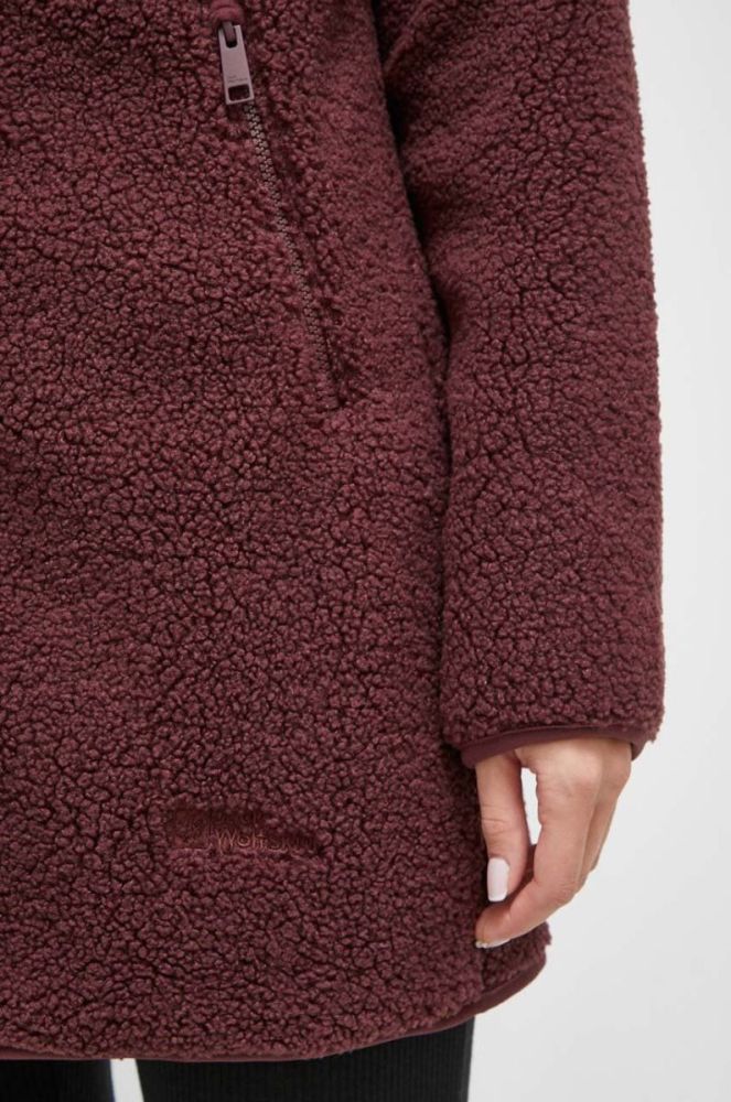 Спортивна кофта Jack Wolfskin High Curl колір бордовий фото 5