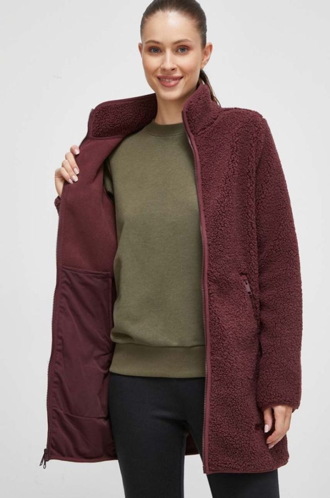 Спортивна кофта Jack Wolfskin High Curl колір бордовий фото 6