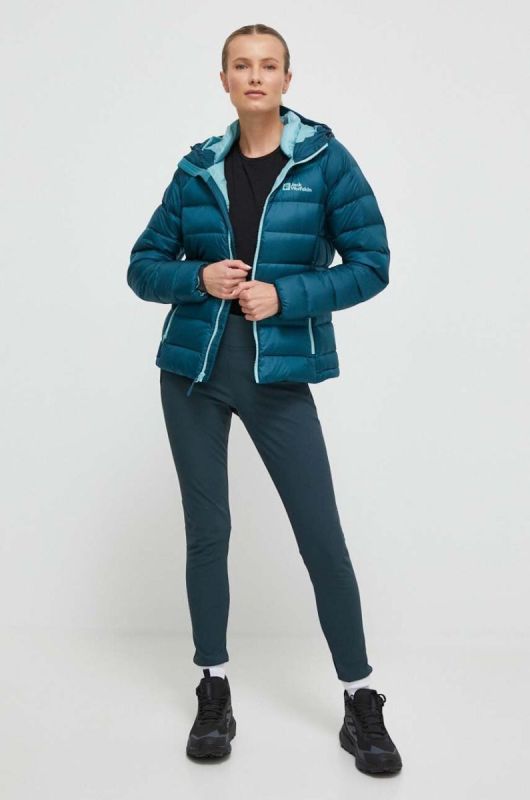 Спортивна пухова куртка Jack Wolfskin Nebelhorn колір бірюзовий фото 2
