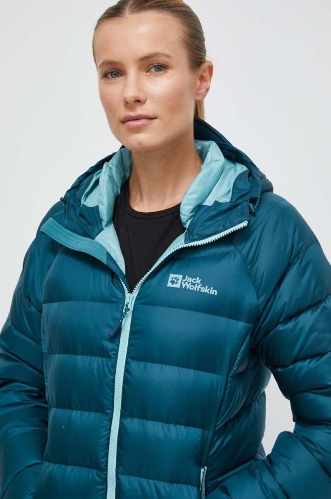 Спортивна пухова куртка Jack Wolfskin Nebelhorn колір бірюзовий фото 4