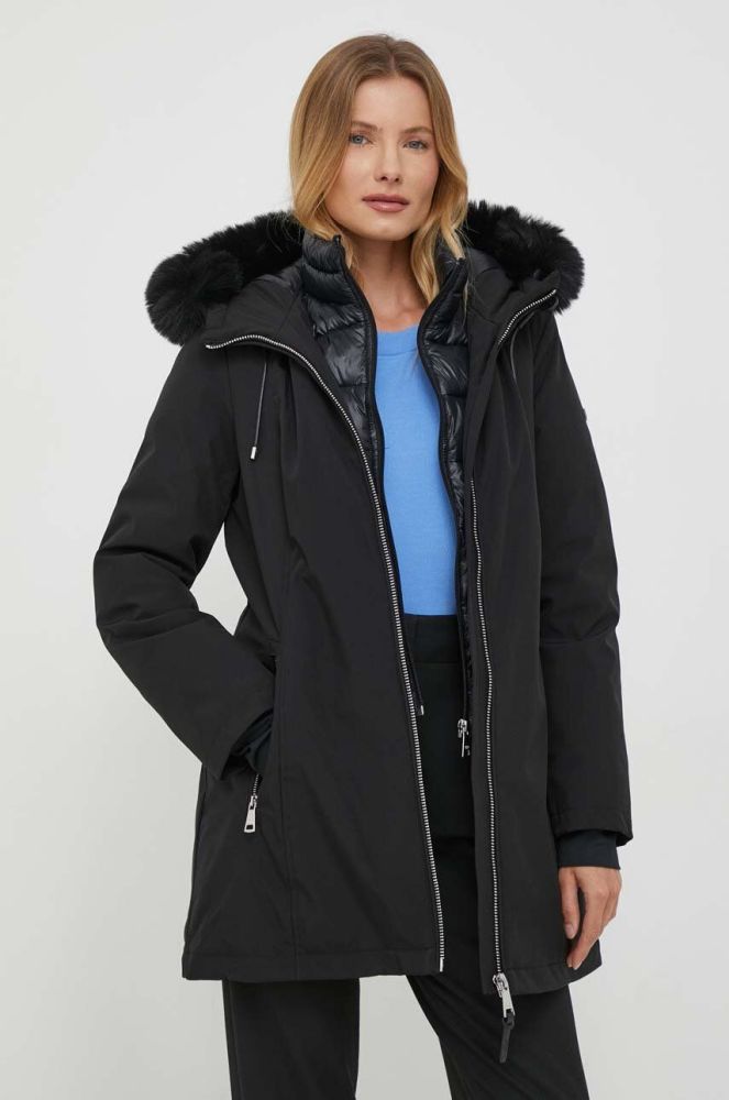 Куртка Dkny жіноча колір чорний перехідна (3574987)