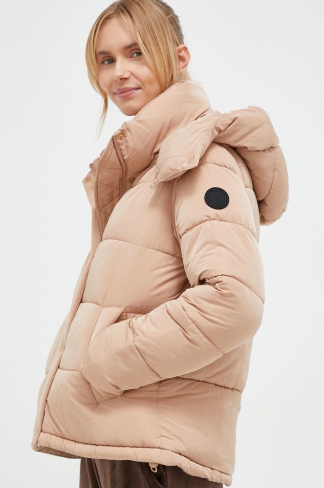 Куртка Dkny жіноча колір коричневий зимова (3446381)