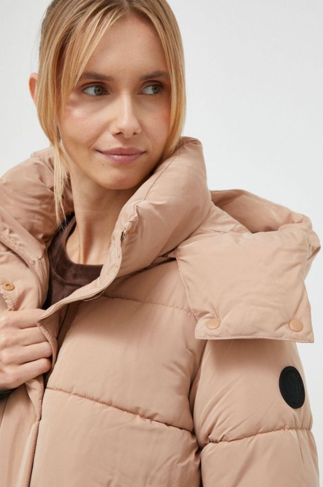 Куртка Dkny жіноча колір коричневий зимова (3446381) фото 5