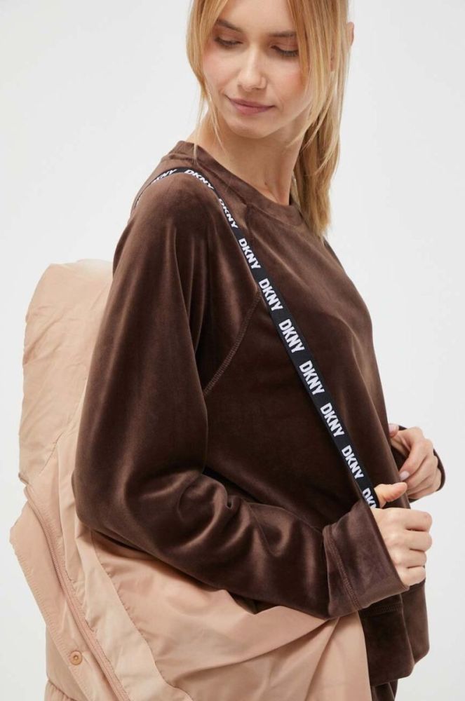 Куртка Dkny жіноча колір коричневий зимова (3446381) фото 7