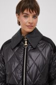 Куртка Barbour жіноча колір чорний перехідна oversize