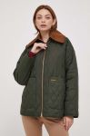 Куртка Barbour Woodhall жіноча колір зелений перехідна oversize