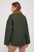 Куртка Barbour Woodhall жіноча колір зелений перехідна oversize