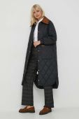 Куртка Barbour Marsett жіноча колір чорний перехідна oversize