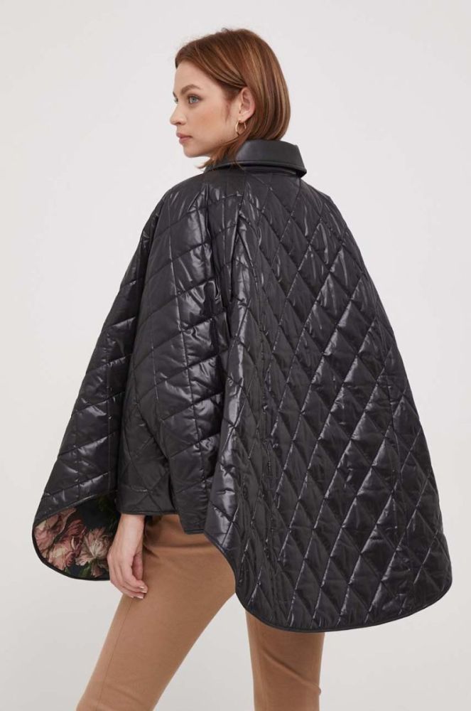 Пончо Barbour Tolsford жіночий колір чорний перехідна oversize фото 3