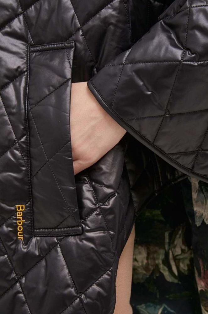 Пончо Barbour Tolsford жіночий колір чорний перехідна oversize фото 5