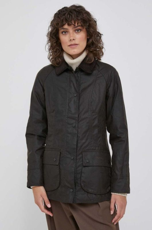 Бавовняна куртка Barbour колір коричневий фото 4