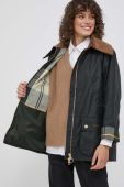 Бавовняна куртка Barbour колір зелений перехідна (3492872)