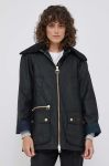 Бавовняна куртка Barbour колір чорний перехідна (3492867)