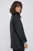 Бавовняна куртка Barbour колір чорний перехідна (3492867)