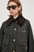 Куртка Barbour жіноча колір зелений перехідна (3605795)