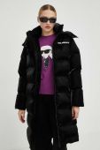 Куртка Karl Lagerfeld жіноча колір чорний зимова