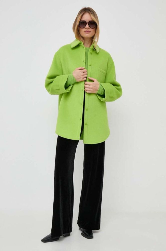 Куртка-сорочка MAX&Co. x Anna Dello Russo колір зелений перехідна oversize фото 2